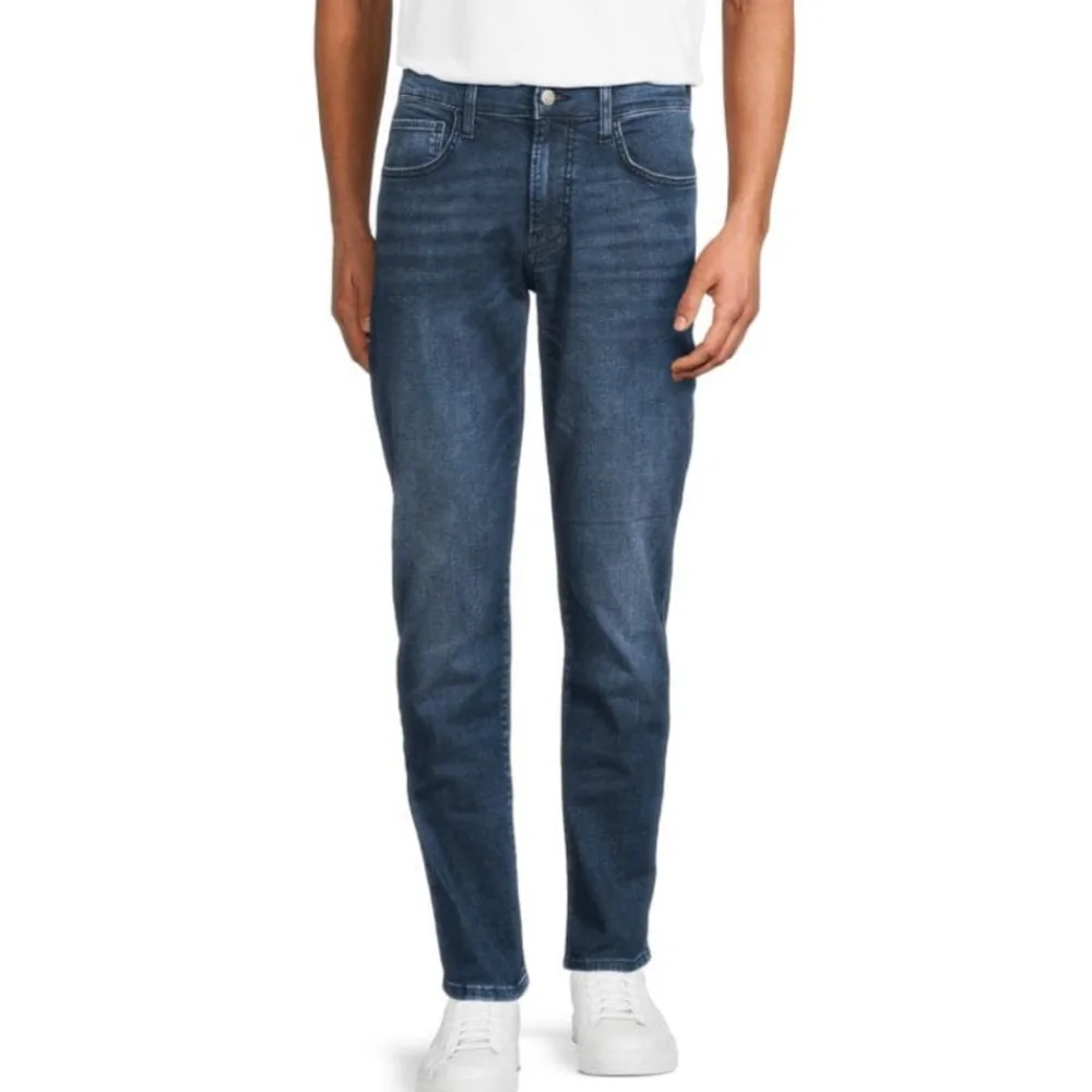 Hudson Blake Slim Straight Medium Wash Stretch Jean Sz 36